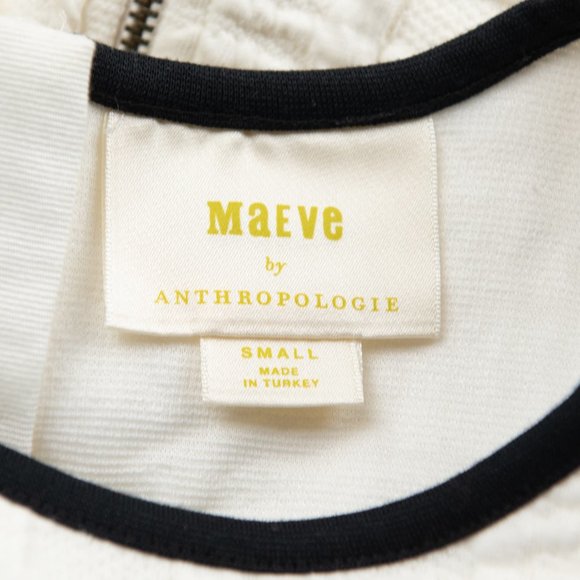 Anthropologie Maeve Patch Pocket Dress Mini Shift Sleeveless White Size Small - Picture 4 of 7